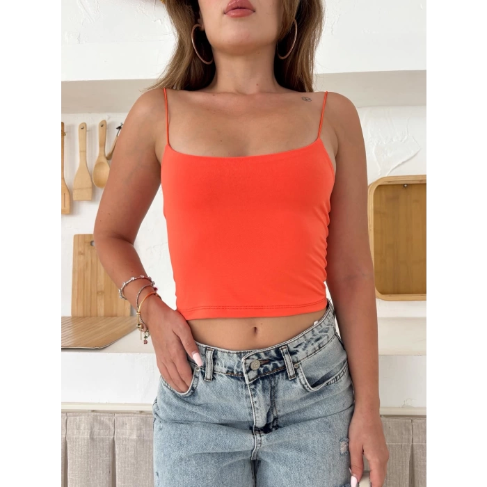 Askılı Sandy Crop Turuncu