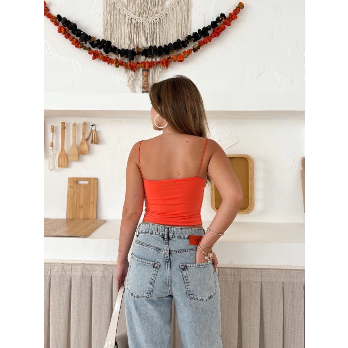 Askılı Sandy Crop Turuncu