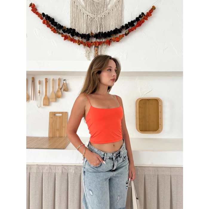 Askılı Sandy Crop Turuncu