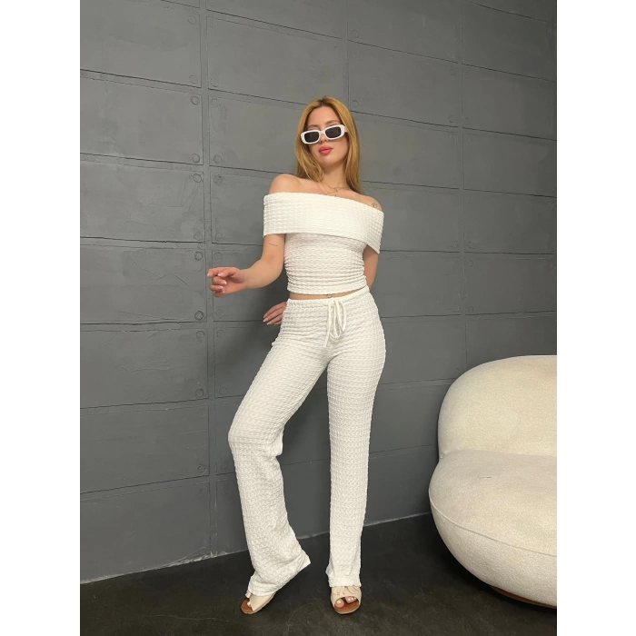 Bürümcük Madonna Takım Beyaz