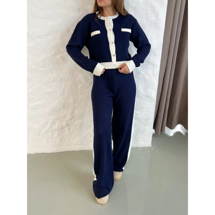 Elegant Line Triko Takım Lacivert