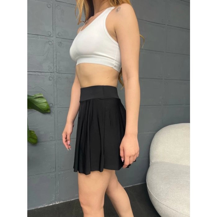 İçi Şortlu Sandy Etek Siyah