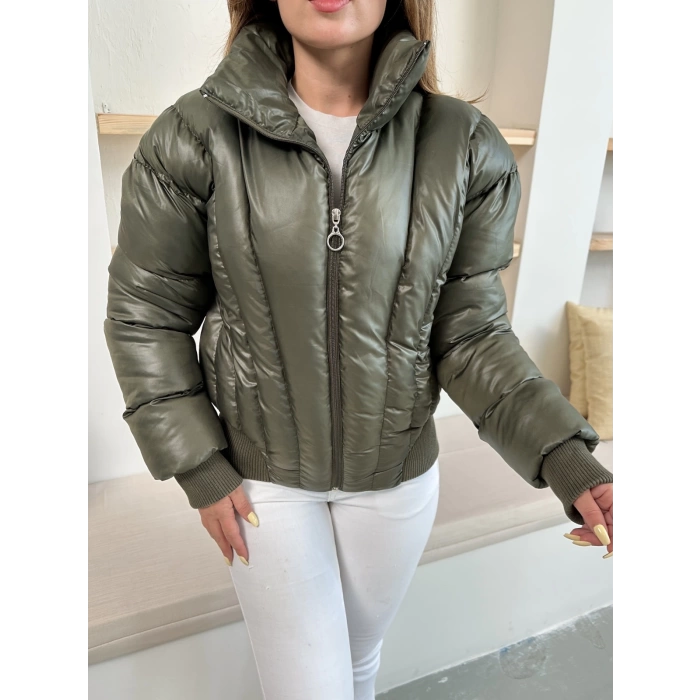 Kısa Şişme Cool Mont Haki