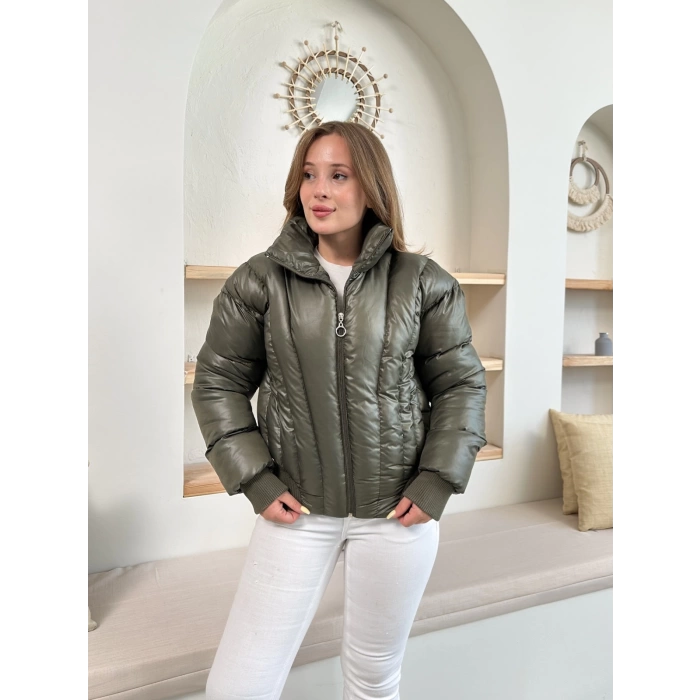 Kısa Şişme Cool Mont Haki
