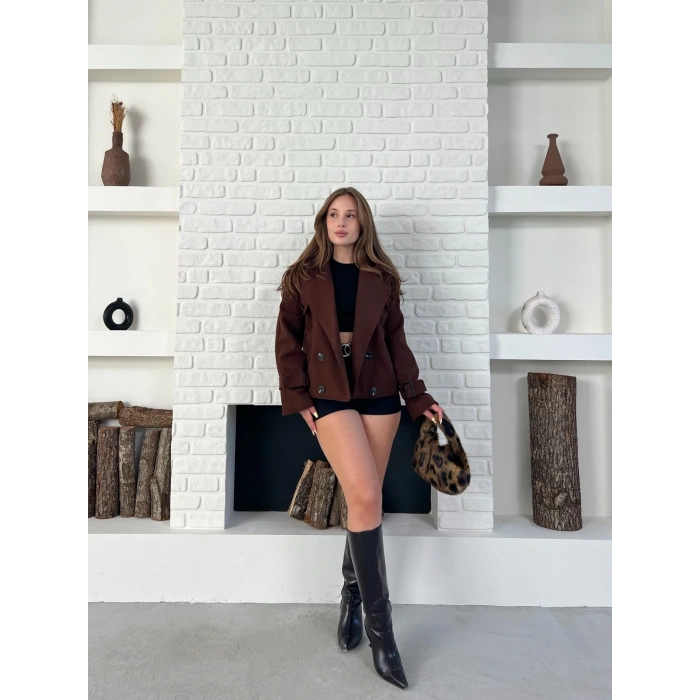 Kısa Street Luxe Kaşe Kaban Antrasit