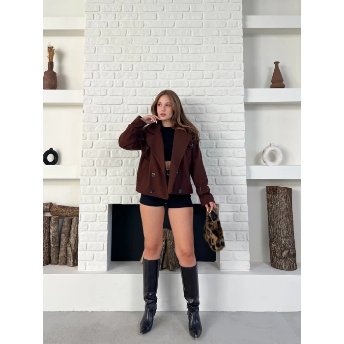 Kısa Street Luxe Kaşe Kaban Antrasit