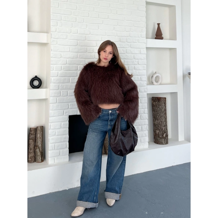 Peluş Kumaş Sweet Kahverengi