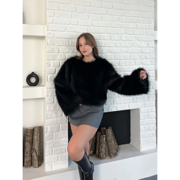 Peluş Kumaş Sweet Siyah