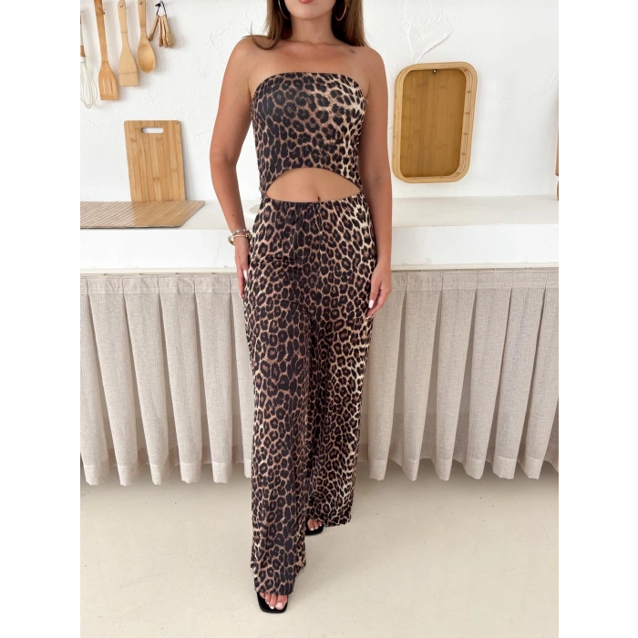 Leopar Desen Sandy Siyah