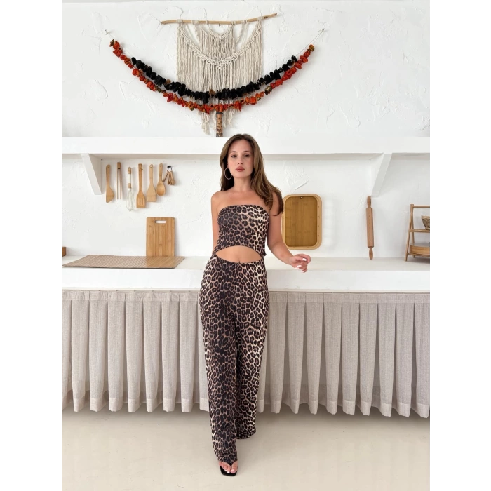 Leopar Desen Sandy Siyah