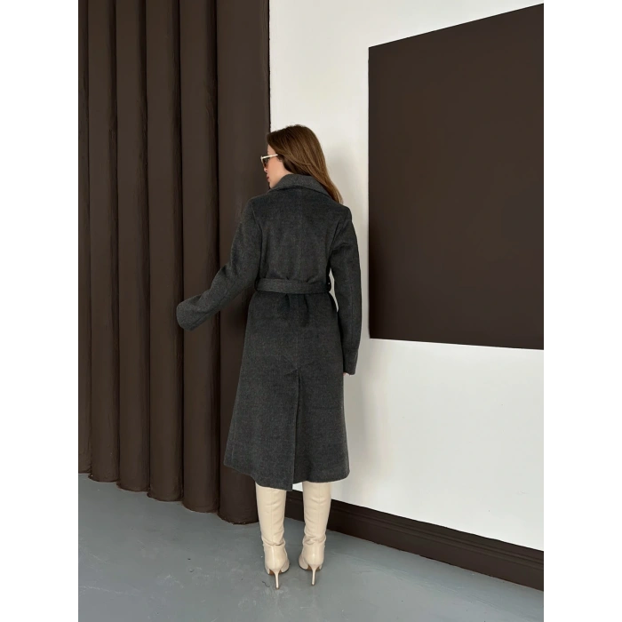 Moskov Kumaş Kuşaklı Kaban Antrasit