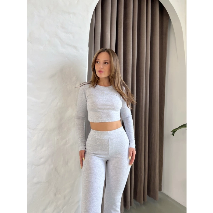Parmak Geçirmeli Vibe Set Takım Açık Gri