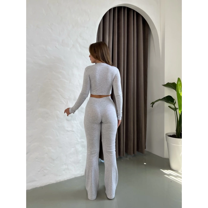 Parmak Geçirmeli Vibe Set Takım Açık Gri