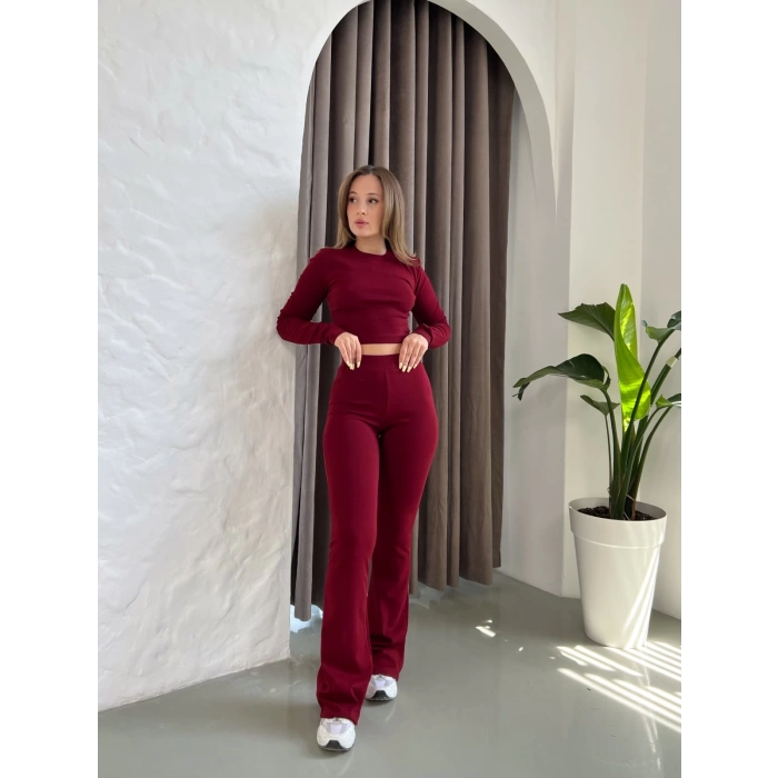 Parmak Geçirmeli Vibe Set Takım Bordo