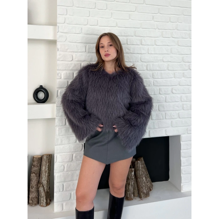 Peluş Kumaş Sweet Antrasit