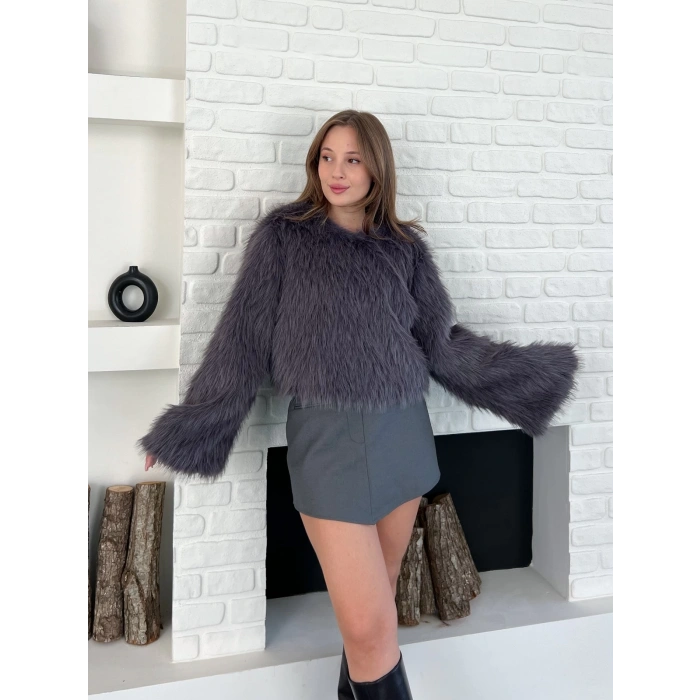 Peluş Kumaş Sweet Antrasit
