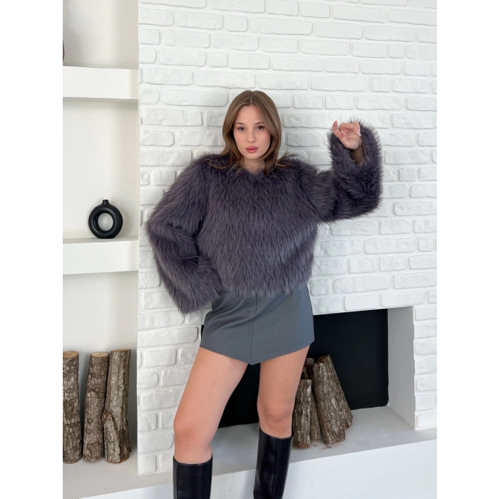 Peluş Kumaş Sweet Antrasit