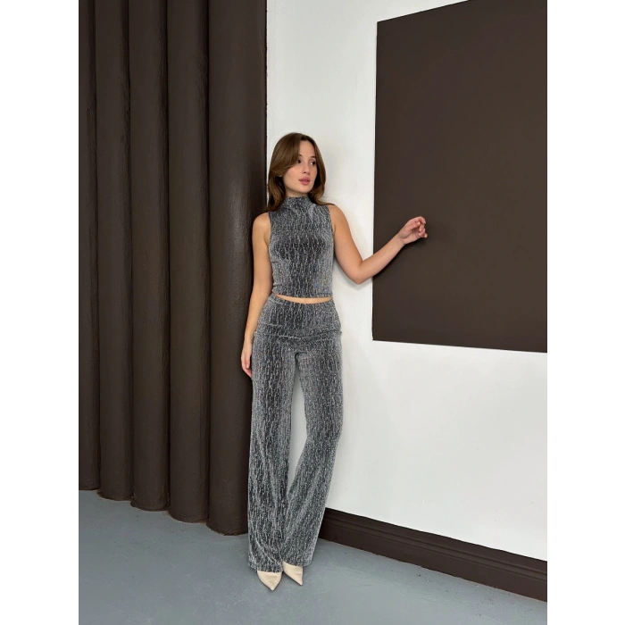 Sim Detaylı İkili Takım Gri