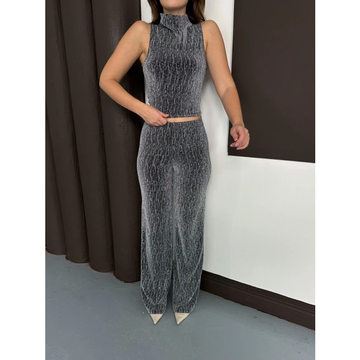 Sim Detaylı İkili Takım Gri