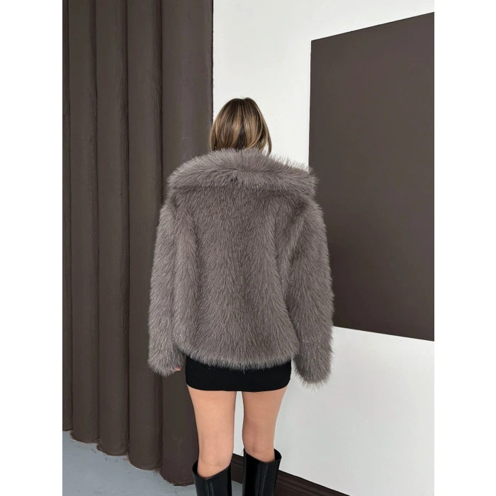 Simli Çıt Çıtlı Kürk Vizon