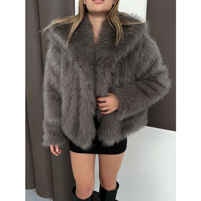 Simli Çıt Çıtlı Kürk Vizon