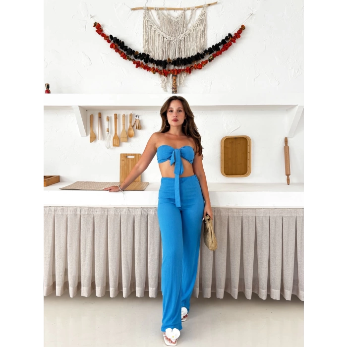 Straplez Bella Takım Mavi