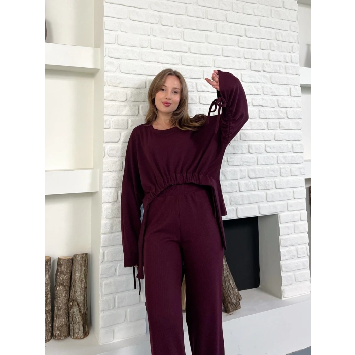 Tasarım İkili Set Bordo