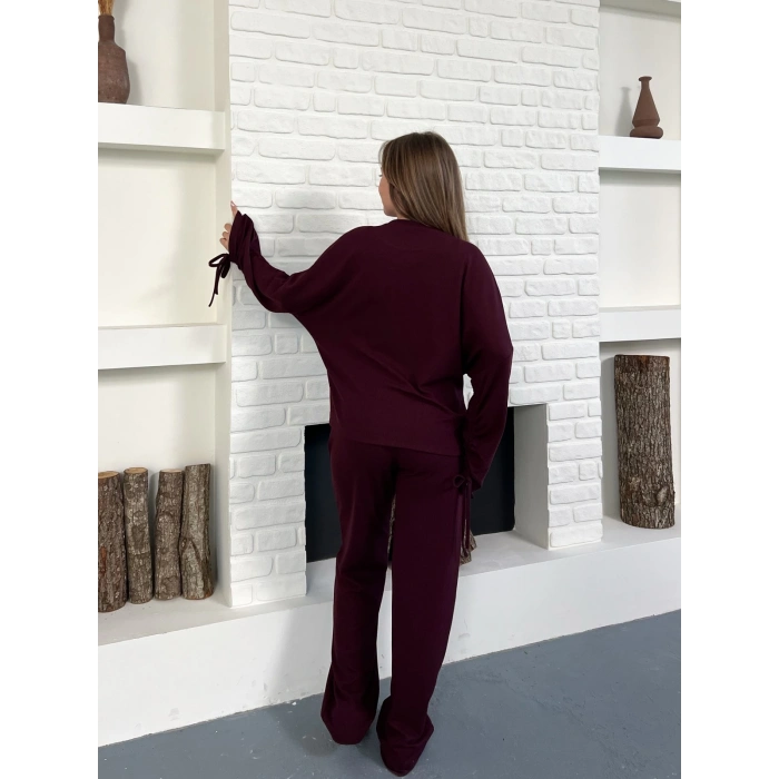 Tasarım İkili Set Bordo