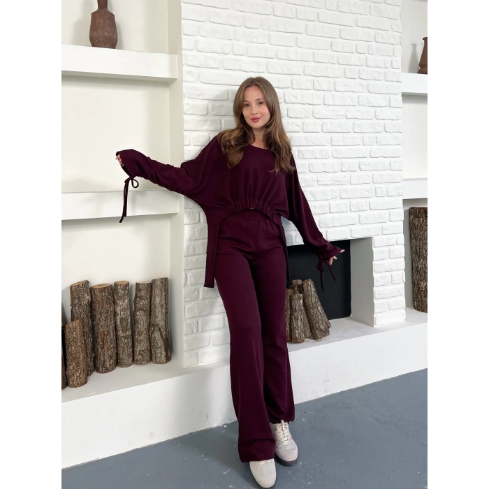 Tasarım İkili Set Bordo