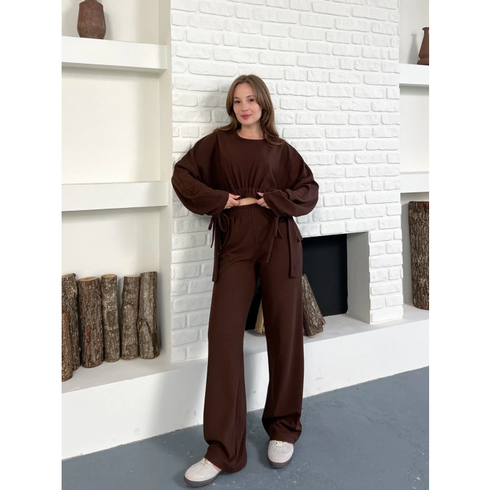 Tasarım İkili Set Kahverengi