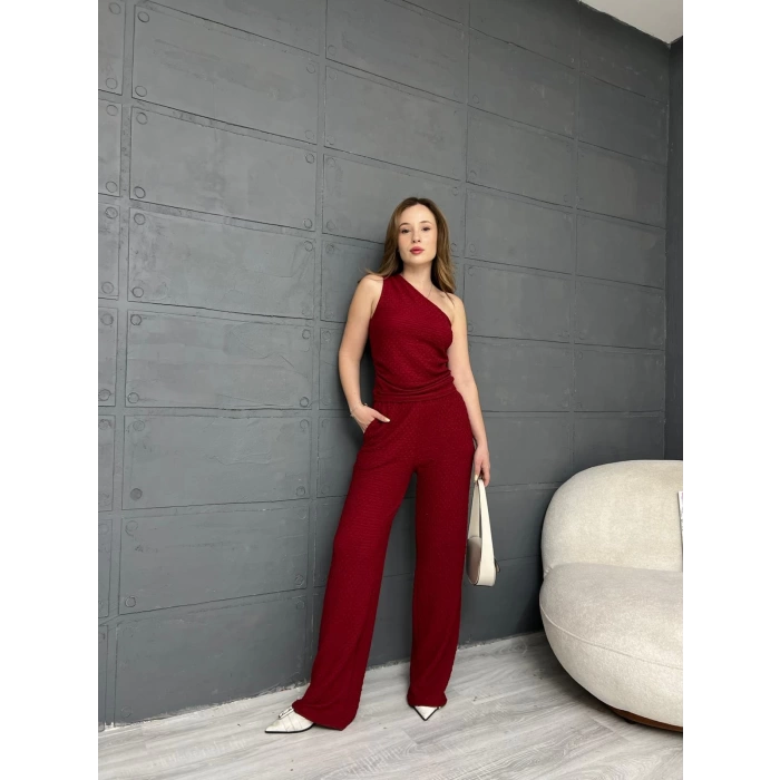 Tek Omuz Bürümcük Takım Bordo