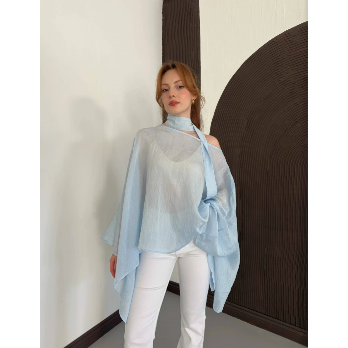 Yarasa Kol Şal Detaylı Tensel Bluz Bebemavisi