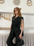 Belden Bağlamalı Özel Tasarım Takım Siyah