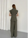 Tasarım Yelek Pantolon Takım Haki