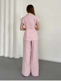 Tasarım Yelek Pantolon Takım Pembe