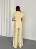Tasarım Yelek Pantolon Takım Sarı