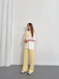 Oversize Tişörtlü Candy Mood Takım Sarı
