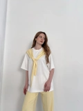 Oversize Tişörtlü Candy Mood Takım Sarı