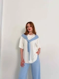 Oversize Tişörtlü Candy Mood Takım MAvi