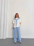 Oversize Tişörtlü Candy Mood Takım MAvi