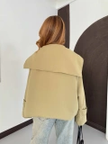 Bebe Yaka Crop Trenç Yeşil