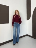 Bolero Detaylı Triko Takım Bordo