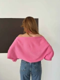 Bolero Detaylı Triko Takım Pembe