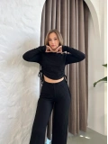 Gofre Kumaş Daily Glow Takım Siyah