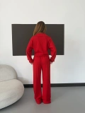 Kapüşonlu Modal Bol Paça İkili Takım Kırmızı