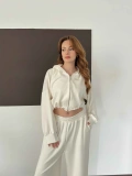 Modal Viral Üçlü Takım Beyaz
