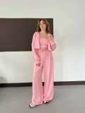 Modal Viral Üçlü Takım Pembe