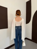Pelerin Detaylı Body Suit Beyaz