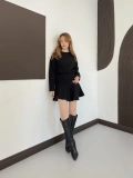Piliseli Linda Elbise Siyah