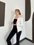 Range Kapüşonlu Şişme Mont Beyaz